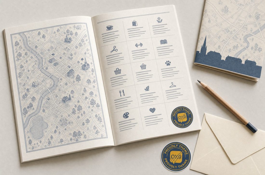 The printed Thame guide and map